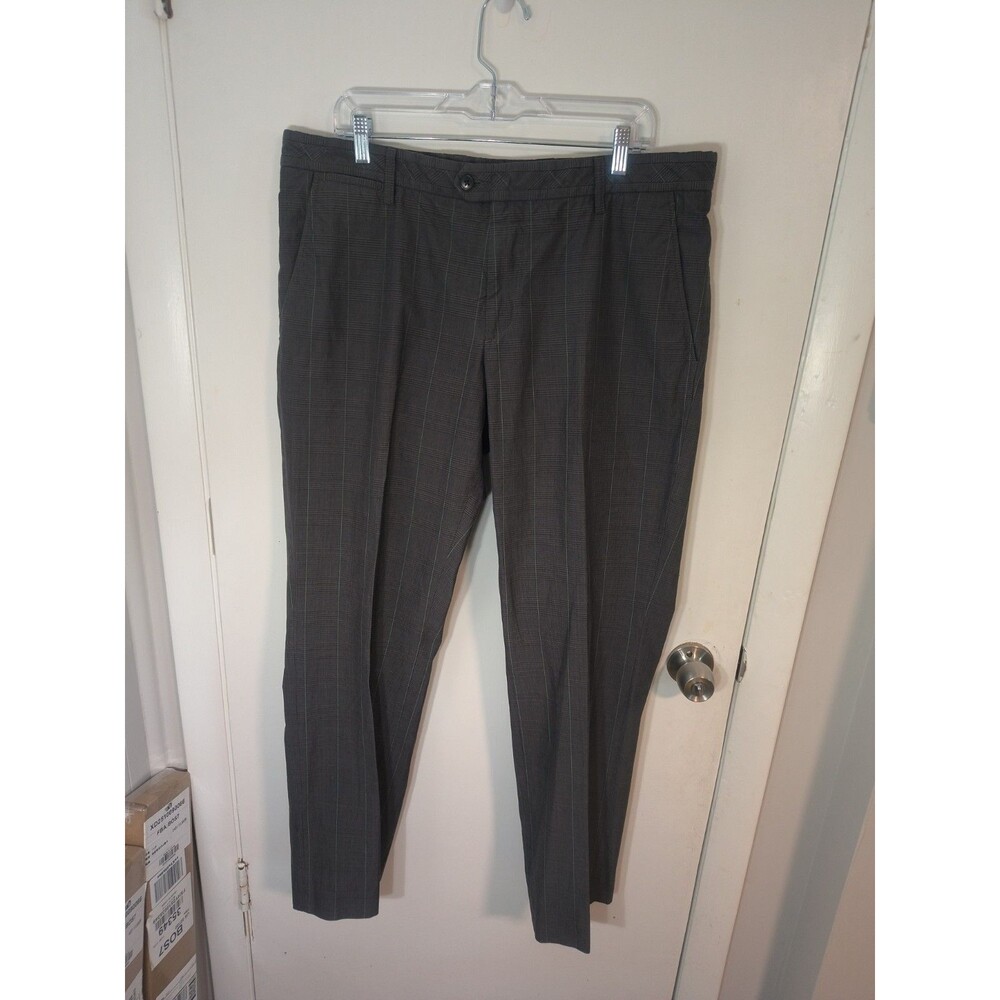 Golf Pants J Lindeberg Mens Grey Plaid 38 x 32 Great Design Tech Material Y2k